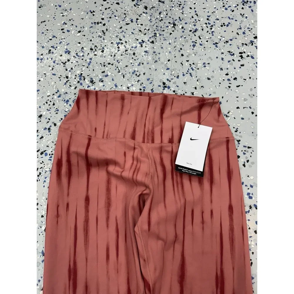New Women Nike One Gentle Support High-Waisted 7/8 Leggings Pattern FZ7272-634 S